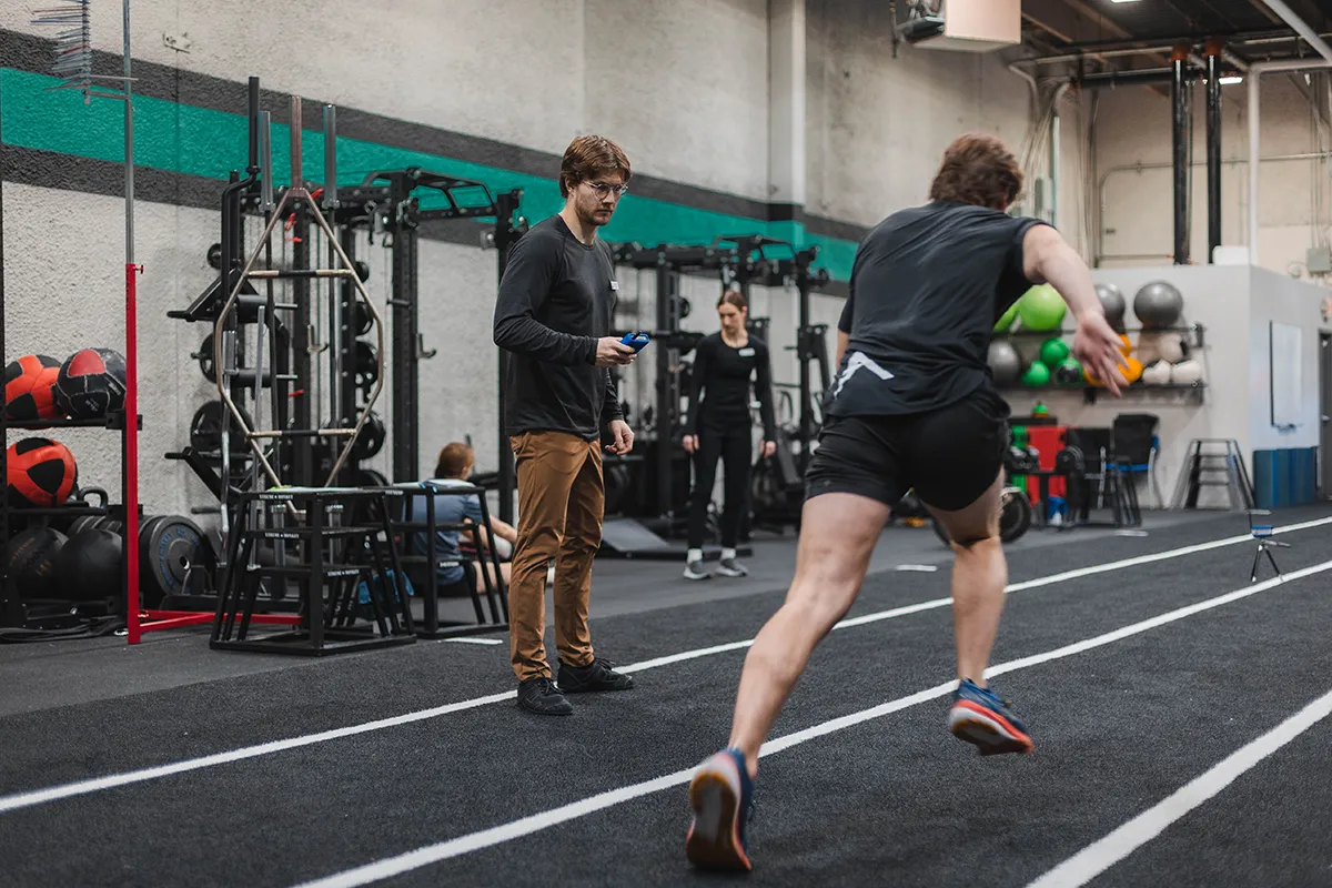 Athlete Sprints at Zenith Human Performance