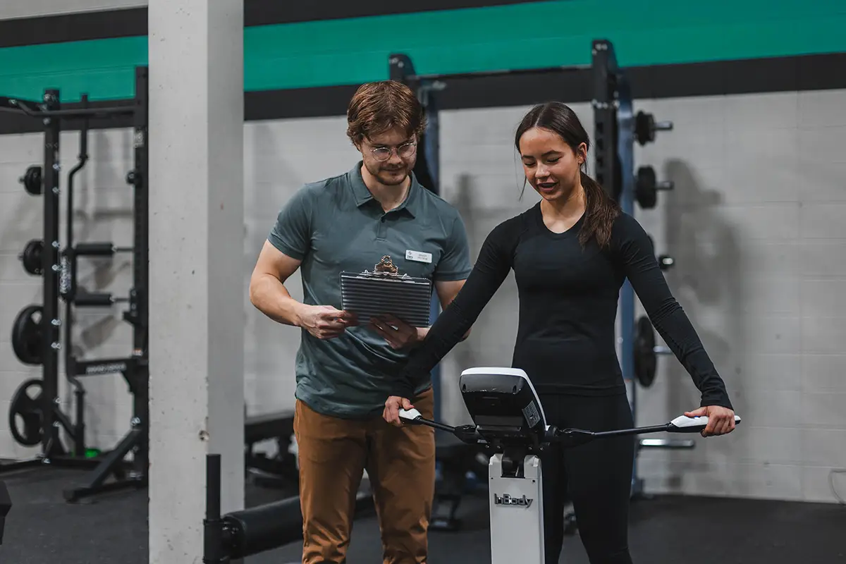 Personal Trainer and Athlete using InBody machine in Calgary
